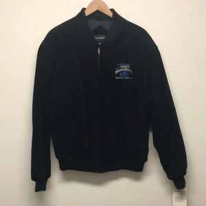 NWT Port Authority Letterman Jacket - Sueded Leather -  Size Large